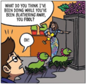 The Rani directs her mutated plants into her TARDIS.