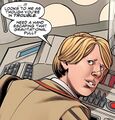 The Fifth Doctor at the controls. (COMIC: The Lost Dimension)