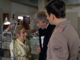 Liz laughingly tells the Doctor to call her "Liz" as he complains about the excessive formality of "Miss Shaw".