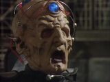 Davros shrieks about taking "his rightful place as the Daleks' Supreme Being" and leading them to triumph.