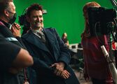 David Tennant and Catherine Tate on set.