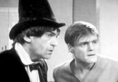 The Second Doctor and Ben on the planet Vulcan