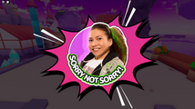 Sticker of Candi-Rose: "Sorry Not Sorry!".