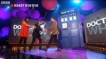 The Doctor shakes Ross' hand.