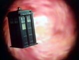 The TARDIS caught in a spiral nebula