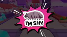 Sticker of a woodlouse: "I'm Shy".