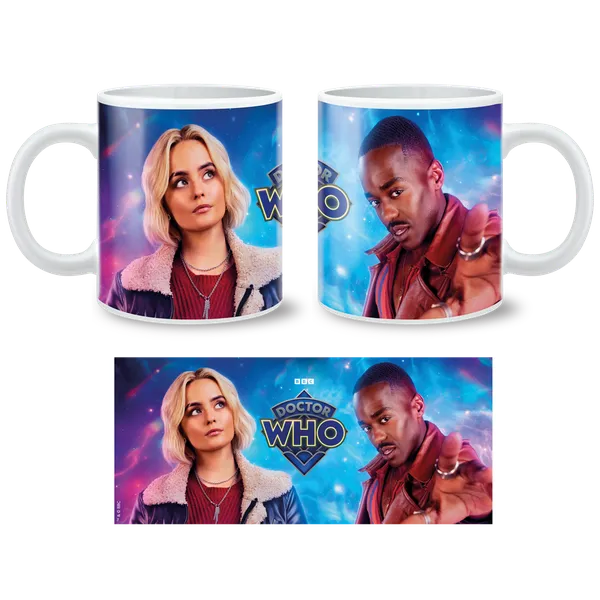 File:MCM Comic Con Fifteenth Doctor and Ruby Sunday Mug.webp