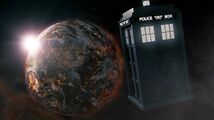 The TARDIS stalls over Trenzalore. (TV: The Name of the Doctor [+]Loading...["The Name of the Doctor (TV story)"])