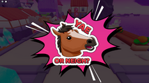 Sticker of a horse: "Yae or Neigh?"