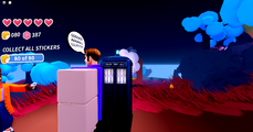 The Doctor (left) uses his sonic to create platforms.