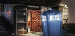 TARDIS flies through Mystery Shack 2.jpg