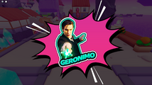 Sticker of the Eleventh Doctor and his sonic screwdriver: "Geronimo".