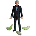 Third Doctor with sonic screwdriver and three Giant Maggots from TV: The Green Death