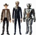 Eleventh Doctor with Stetson, Silence and Cyberman.