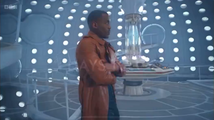 The Fifteenth Doctor stands in his TARDIS control room.