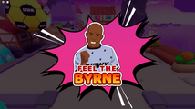 Sticker of TBA: "Feel the Byrne".