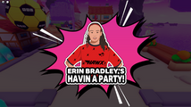 Sticker of TBA: "Erwin Bradley's Havin a Party!".