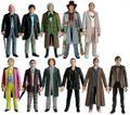 All Eleven Doctors with seven sonic screwdrivers, as well as the First Doctor's walking stick, the Second Doctor's recorder and the Seventh Doctor's question-mark umbrella