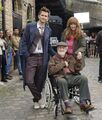 Tennant, Tate and Bernard Cribbins on location in Camden Market.