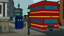 The Fourth Doctor entering the TARDIS in an alternate timeline.