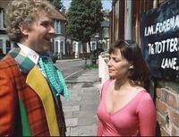 The Doctor, with Peri, returns to Foreman's Yard in 1985