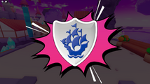 Sticker of a Blue Peter badge.