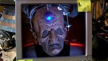 Davros on the TARDIS scanner.