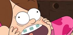 Mabel Pines screaming.