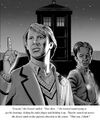 "'Exactly.' the Doctor smiled. 'Now then...' He twisted round trying to get his bearings, licking his index finger and holding it up. Then he stared out across the desert sands in the opposite direction to the crater. 'That way, I think.'"