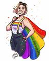 4 June: "Dressed for the occasion! 🏳️‍🌈✨ #FanArtFriday 🖌️ @joeyhazellm5"[14]