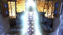 Dalek Caan uses an emergency temporal shift