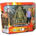 The Doctor, Rose Tyler and Slitheen