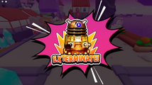 Sticker of a Bronze Dalek: "Exterminate!".