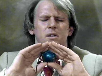 The fifth Doctor concentrates on the Great Crystal